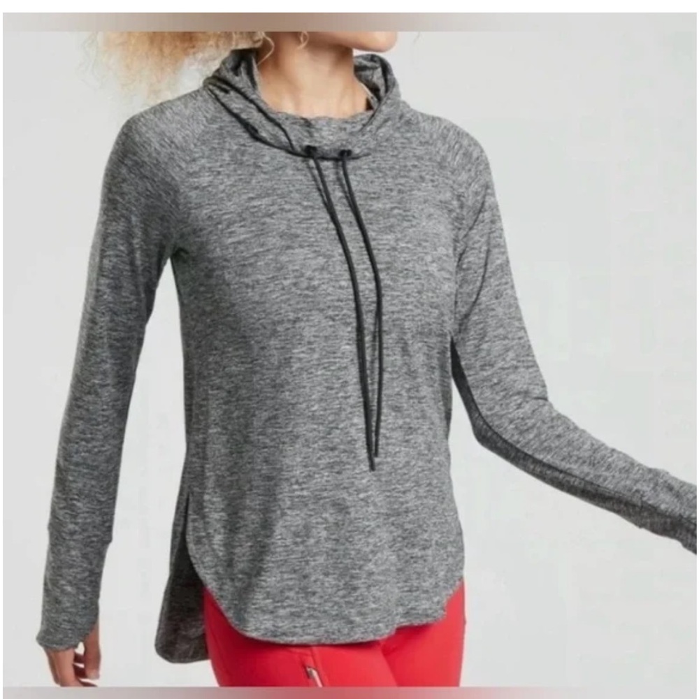 Athleta Uptempo Hoodie gray color.